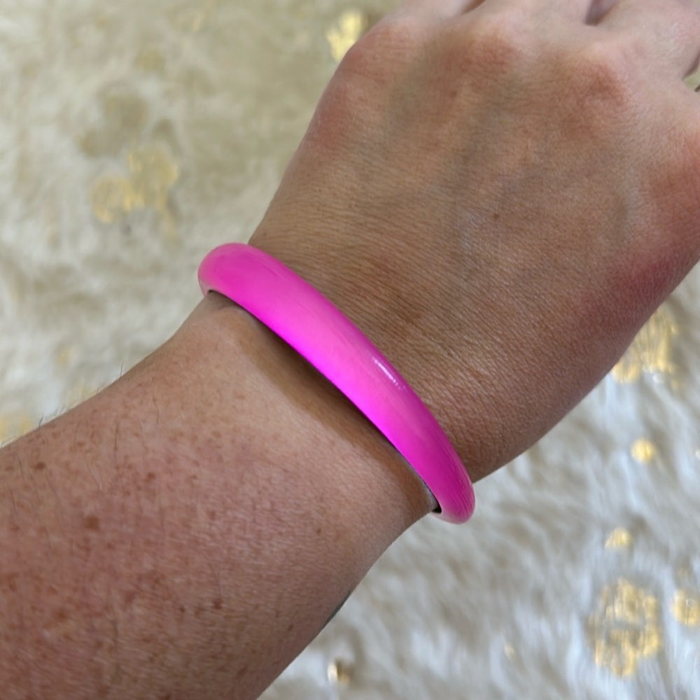 Alexis Bittar Hot Pink Lucite Bangle
